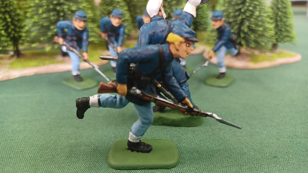 ACW SET 44 AMERICAN CIVIL WAR UNION INFANTRY 54MM 1/32 PAINTED MINIATURES