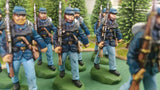 ACW SET 49 AMERICAN CIVIL WAR UNION INFANTRY 54MM 1/32 PAINTED MINIATURES - CP@