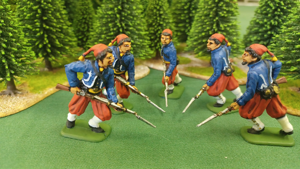 ACW SET 52 AMERICAN CIVIL WAR ZOUAVES 54MM 1/32 PAINTED MINIATURES