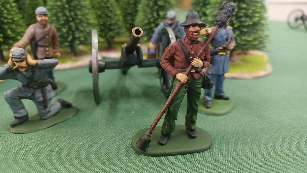 ACW SET 55 AMERICAN CIVIL WAR CONFEDERATE ARTILLERY PAINTED MINIATURES - CP@