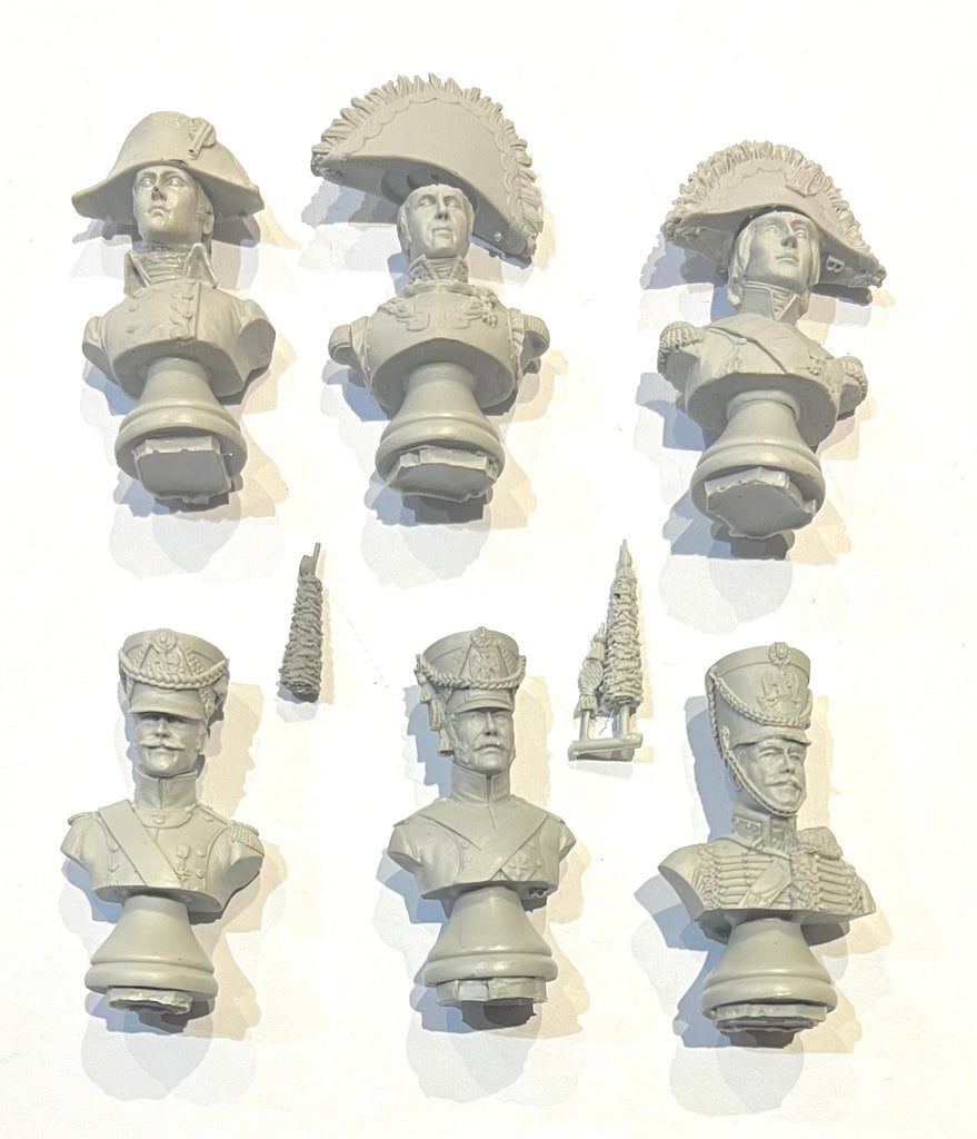 Napoleon and Officers in busts x6 - 37cm - Resin