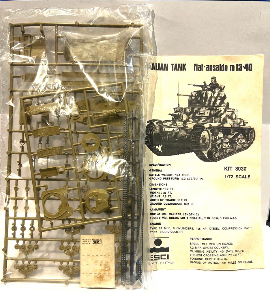 Italian Tank Fiat-Ansaldo M13/40 - 1:72 - ESCI - 8030 - NO BOX