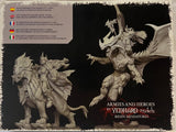Orc Warlord Mounted on Dragon - 30mm - Yedharo Models