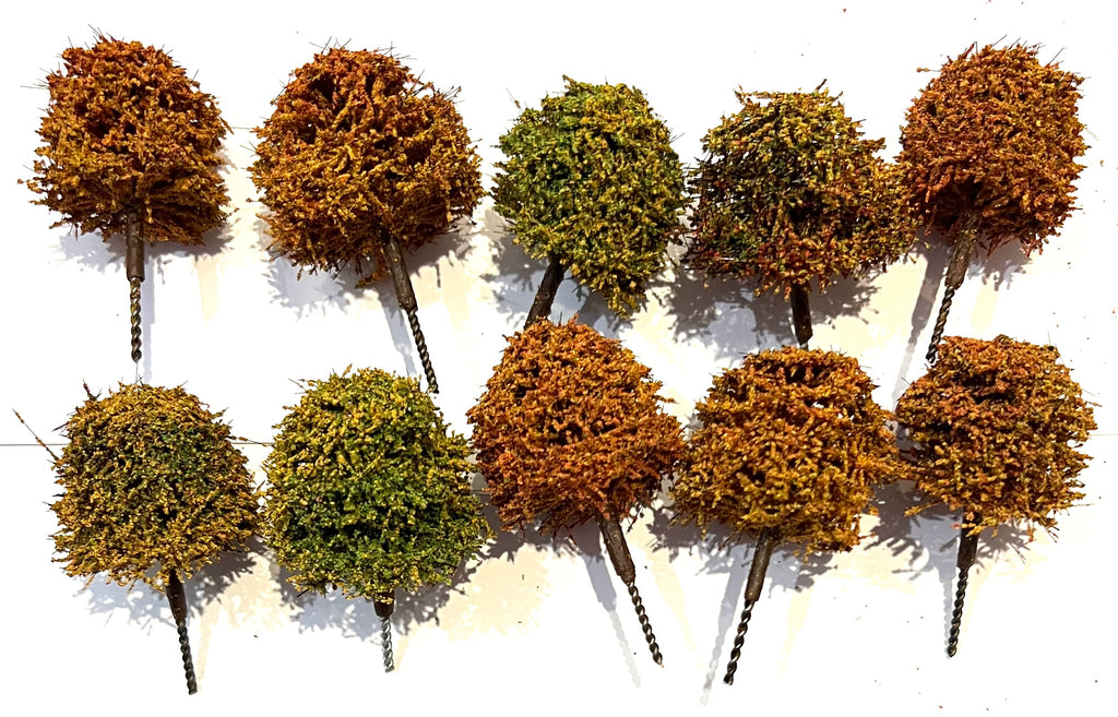 Trees autumn colours x 10 (38mm height) - K&M - AUT38
