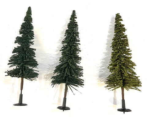 Fir Trees green - 175mm x 3 with bases - K&M