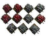 Ork Predator Tank x 11 (painted) - 6mm - Epic - PAINTED