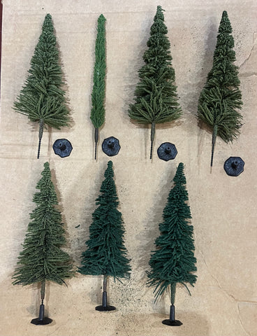 Trees Mixed colours Pines & Poplars x 7 (175mm) - K&M - DX175