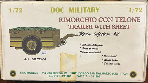 Rimorchio con telone (Trailer with sheet) - 1:72 - Doc Models - DM72404