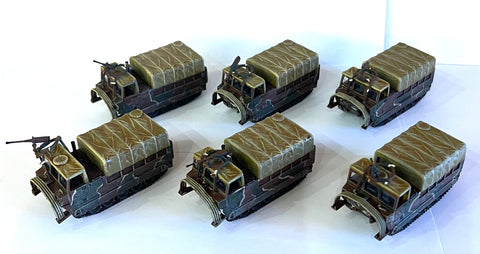 Tracked Cargo Carrier M548 CAMO x 6 Tanks - 1:87 - Roco - HO515 - PAINTED