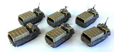Tracked Cargo Carrier M548 CAMO x 6 Tanks - 1:87 - Roco - HO515 - PAINTED