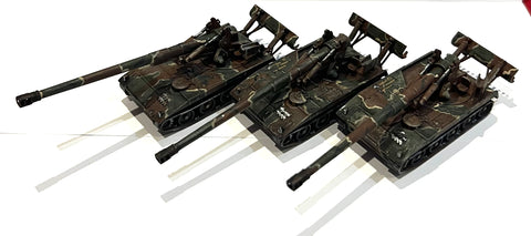 Tank Artilley M110 A2 SF Nato Camo x 3 Tanks - 1:87 - Roco - HO388 - PAINTED