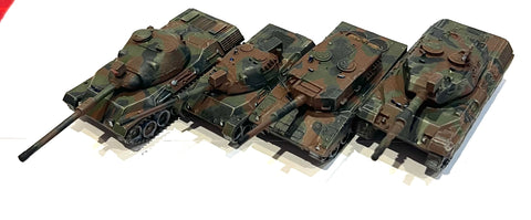 Leopard I & II - German Nato camo x 4 - 1:87 - Roco & Roskopf - PAINTED