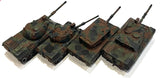 Leopard I & II - German Nato camo x 4 - 1:87 - Roco & Roskopf - PAINTED