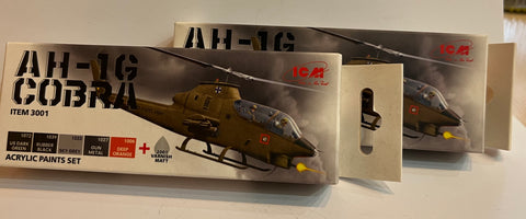 Acrilyc paint set for ICM32060 Bell AH-1G Cobra X 2 - ICM - 3001
