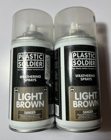 Light Brown Weathering Spray x 2 - 250ml - Plastic soldier - PSCWS003