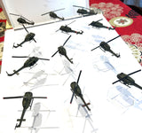 Bell UH-1 Iroquois in Vietnam x12 - 10mm -  With magnetic bracket - PAINTED