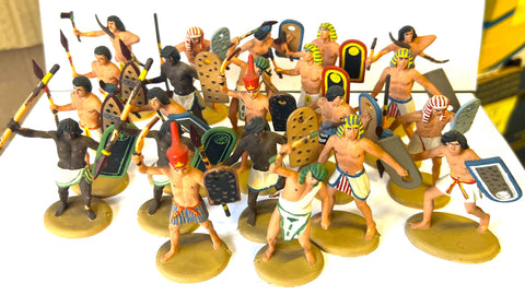 The Egyptian Infantry x 22 - 1:32 - Atlantic - 1602 - PAINTED - @