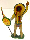 Red-skinned Indian chief (plastic) - 120mm - Baravelli - PAINTED - @