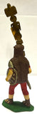 Roman signifier - 70mm - Xiloplasto - Vintage - PAINTED - CP@