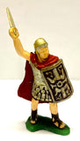 Roman soldier with gladium up - - 70mm - Xiloplasto - Vintage - PAINTED - CP@
