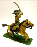 Confederate officer on horse with sword - 70mm - Xiloplasto - Vintage PAINTED @