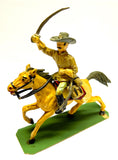 Confederate officer on horse with sword - 70mm - Xiloplasto - Vintage PAINTED @