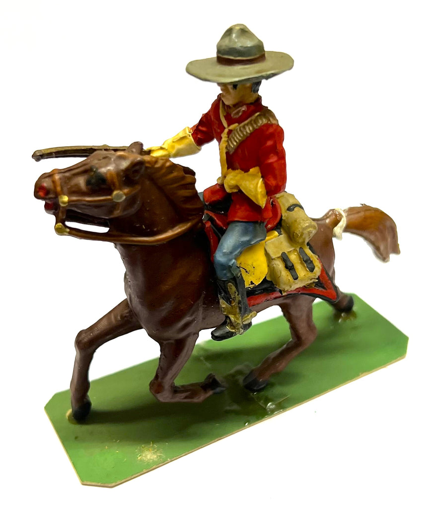 Redcoat with rifle on horse - 70mm - Xiloplasto - Vintage - PAINTED - @