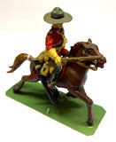 Redcoat with rifle on horse - 70mm - Xiloplasto - Vintage - PAINTED - @