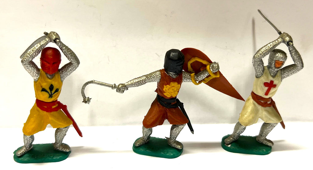 Medieval Knights x 3 - 1:32 - Timpo Toys - Vintage - CP@