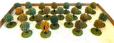 Trees mixed colours x 24 with bases (25mm height) - K&M - DX25