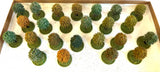 Trees mixed colours x 24 with bases (25mm height) - K&M - DX25