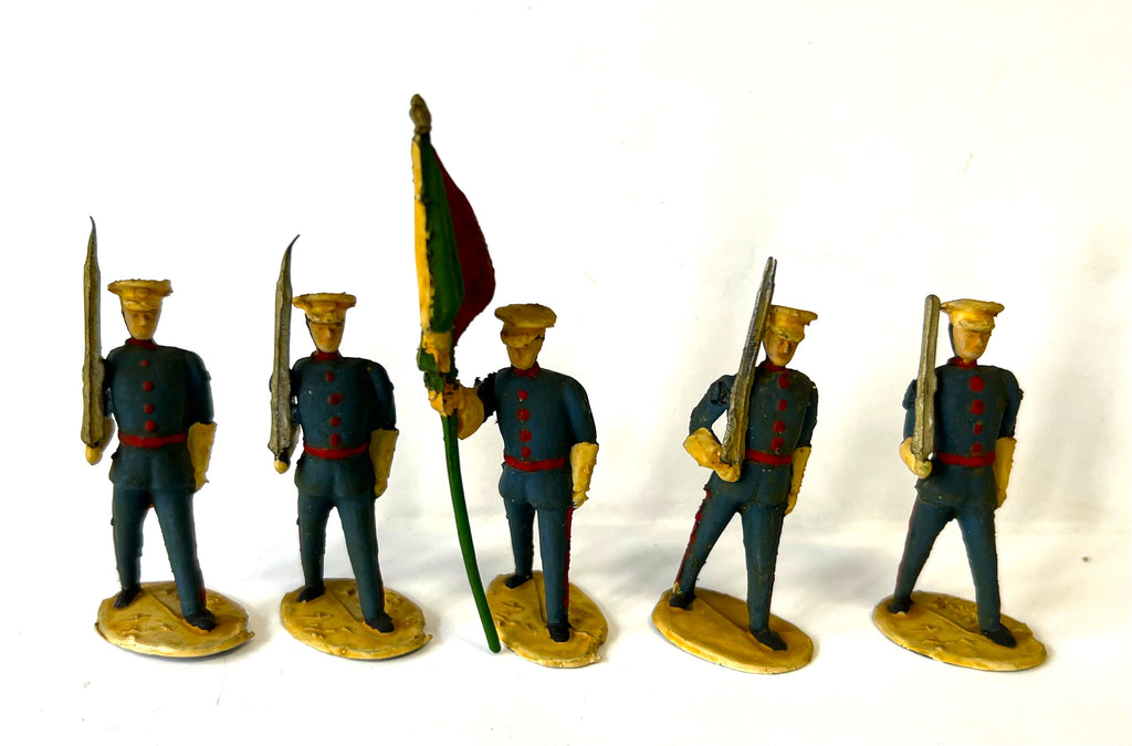 Militari italiani x 5 - 1:32 - Vintage - PAINTED