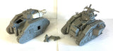 Imperial Guard Leman Russ Battle Tanks x 2 - 28mm - Warhammer 40.000 - USED