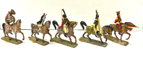Napoleonic cavalry Mixed (Plastic) x 5 - 30mm - PAINTED