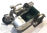 Models Of Yesteryear 1914 Sunbeam Motorcycle & Sidecar - Rare - Silver Matchbox