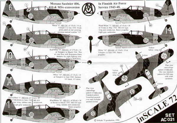 Morane-Saulnier MS.406/MS.41 - 1:72 - Inscale - IS02172