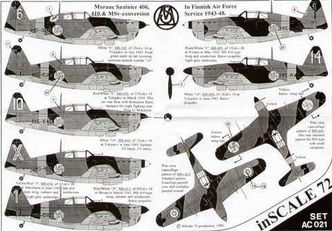 Morane-Saulnier MS.406/MS.41 - 1:72 - Inscale - IS02172