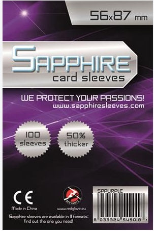 Bustine Sapphire Sleeves – Purple (56x87mm)