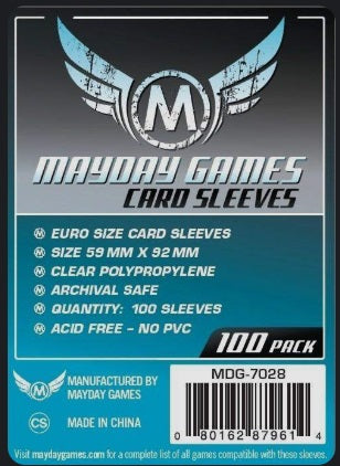 Mayday Games 100 Euro Card Sleeves 59×92 mm 7028
