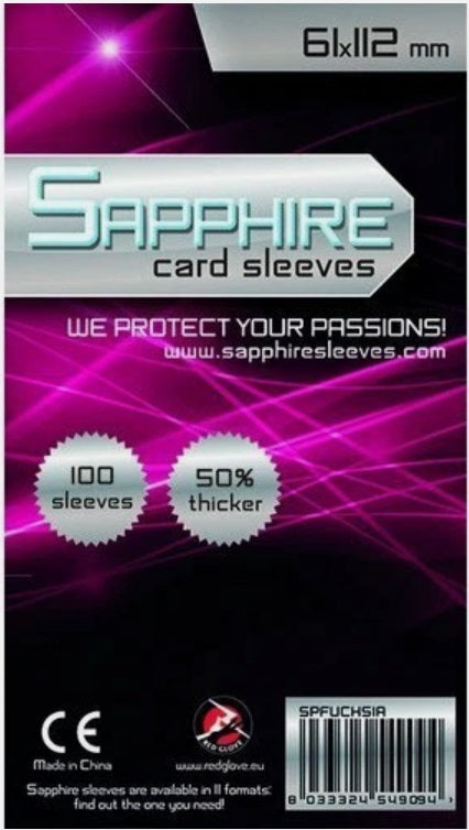 Sapphire Sleeves - Bustine Protettive Fuchsia 61x112mm (100)