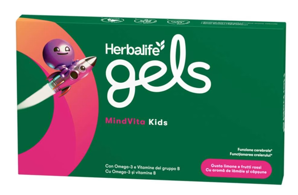 Herbalife Gels MindVita Kids Limone e frutti rossi 30 gelatine masticabili