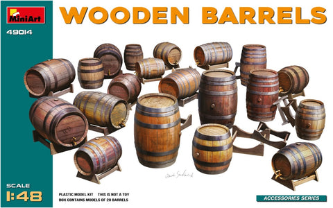 WOODEN BARRELS. Assorted sizes - MT49014 - 1:48