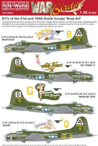 Boeing B-17G Flying Fortress Nose Art - 1:48 - Kits-World - KW148007 - @