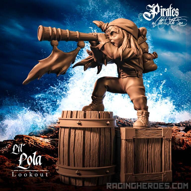 Lil' Lola, Loockout - Pirates of the White Sea - 32mm - Raging Heroes