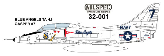 Douglas TA-4J Skyhawk "CASPER" BLUE ANGELS- - 1:32 - Milspec - MPEC32001