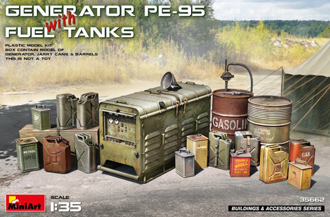 GENERATOR PE-95 WITH FUEL DRUMS/TANKS - 1:35 - MiniArt - 35662