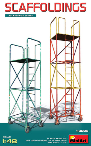 SCAFFOLDING towers - 1:48 - MiniArt - 49005