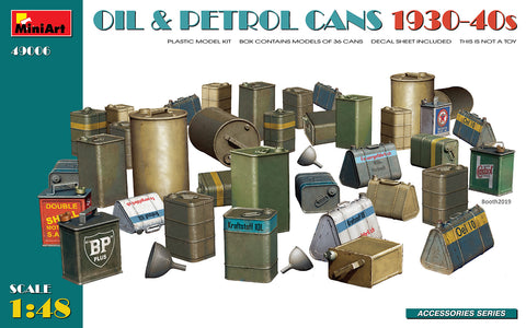 Mini Art - MT49006 - OIL & PETROL CANS 1930-40s - 1:48