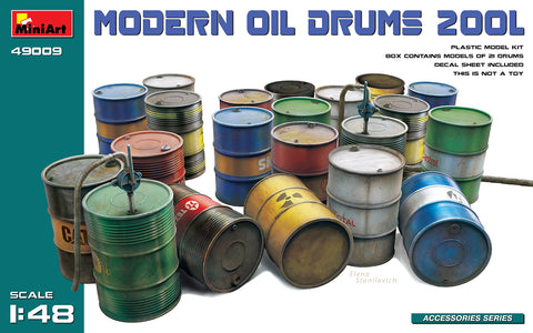 MODERN OIL DRUMS (200L) - Mini Art - MT49009 - 1:48