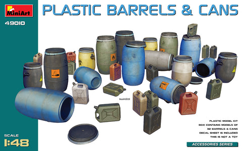 PLASTIC BARRELS & CANS- Mini Art - MT49010 - 1:48